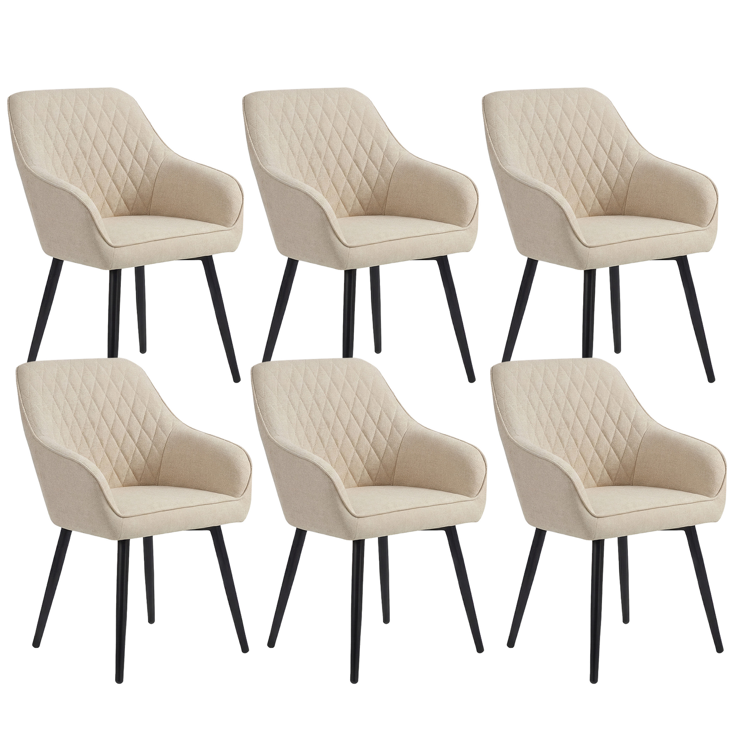 HOMAVO 2-Pack Modern Chairs – Comfortable & Easy to Assemble