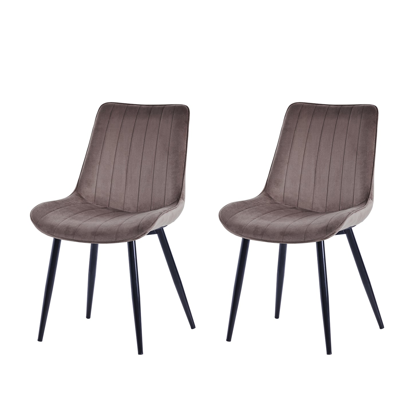 HOMAVO Set of 2 Modern Dining Chairs – Ergonomic Upholstered Chairs for Dining Room, Living Room, or Office (Seat 47×43 cm)