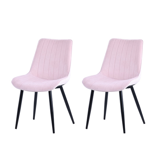 HOMAVO Set of 2 Modern Dining Chairs – Ergonomic Upholstered Chairs for Dining Room, Living Room, or Office (Seat 47×43 cm)