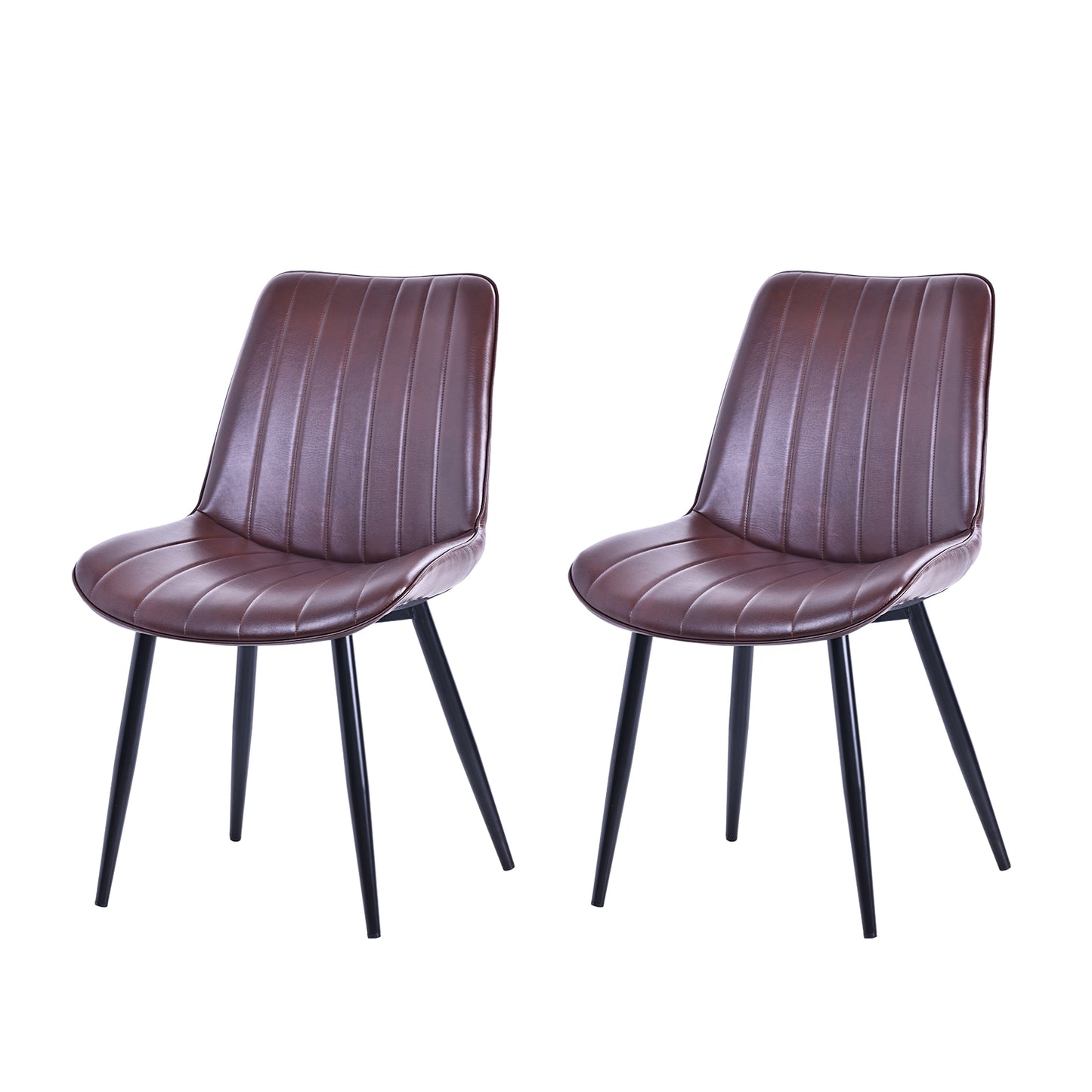 HOMAVO Set of 2 Modern Dining Chairs – Ergonomic Upholstered Chairs for Dining Room, Living Room, or Office (Seat 47×43 cm)