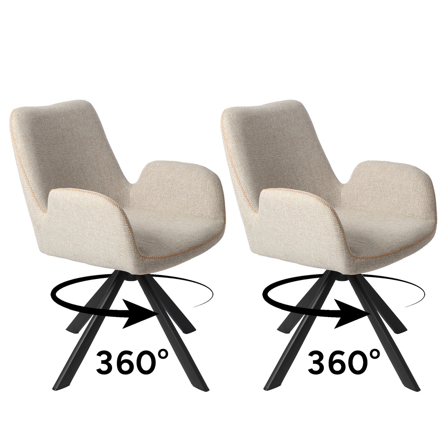 HOMAVO 2-Pack Modern Chairs – Comfortable, Wide Seat & Easy to Assemble