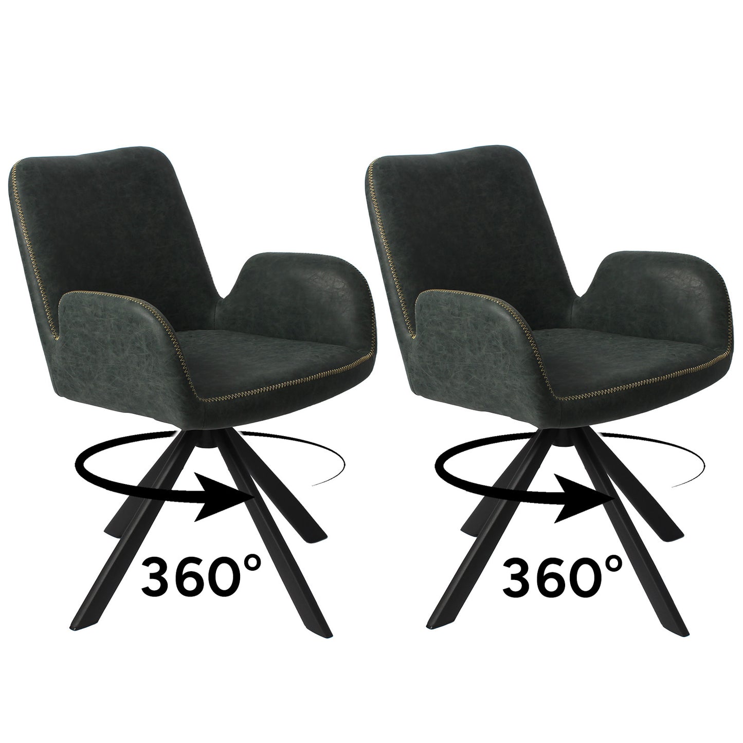 HOMAVO 2-Pack Modern Chairs – Comfortable, Wide Seat & Easy to Assemble