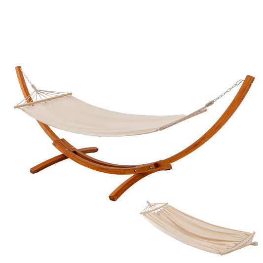 HOMAVO Hammock with Frame, With 2 Hammocks, 200kg Load Capacity, Dimensions: 320x120x120 cm