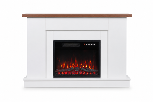 HOMAVO 23 in white mantel cabinet electric fireplace - image 2