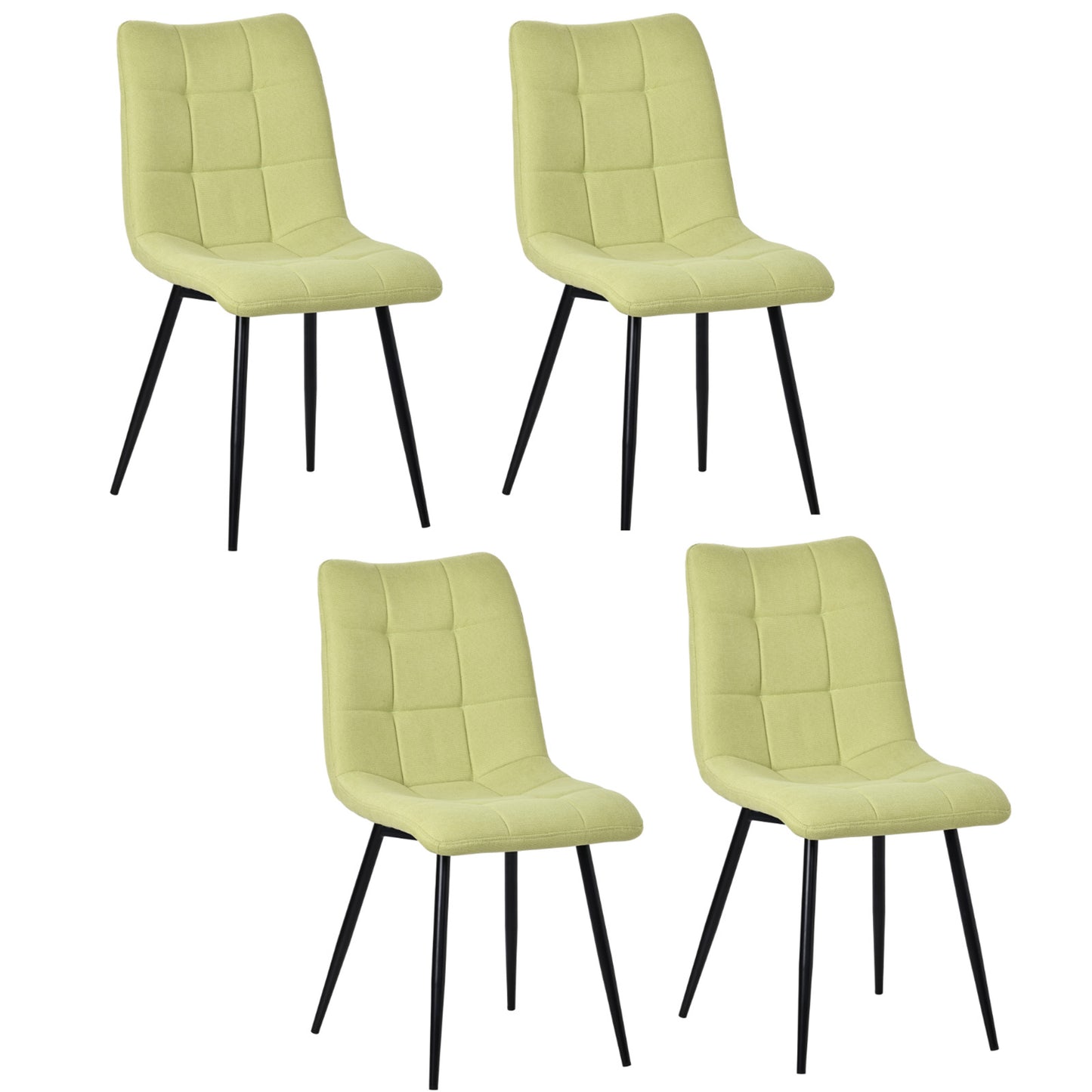 HOMAVO 4-Pack Modern Dining Chairs – Comfortable & Durable for Home or Office