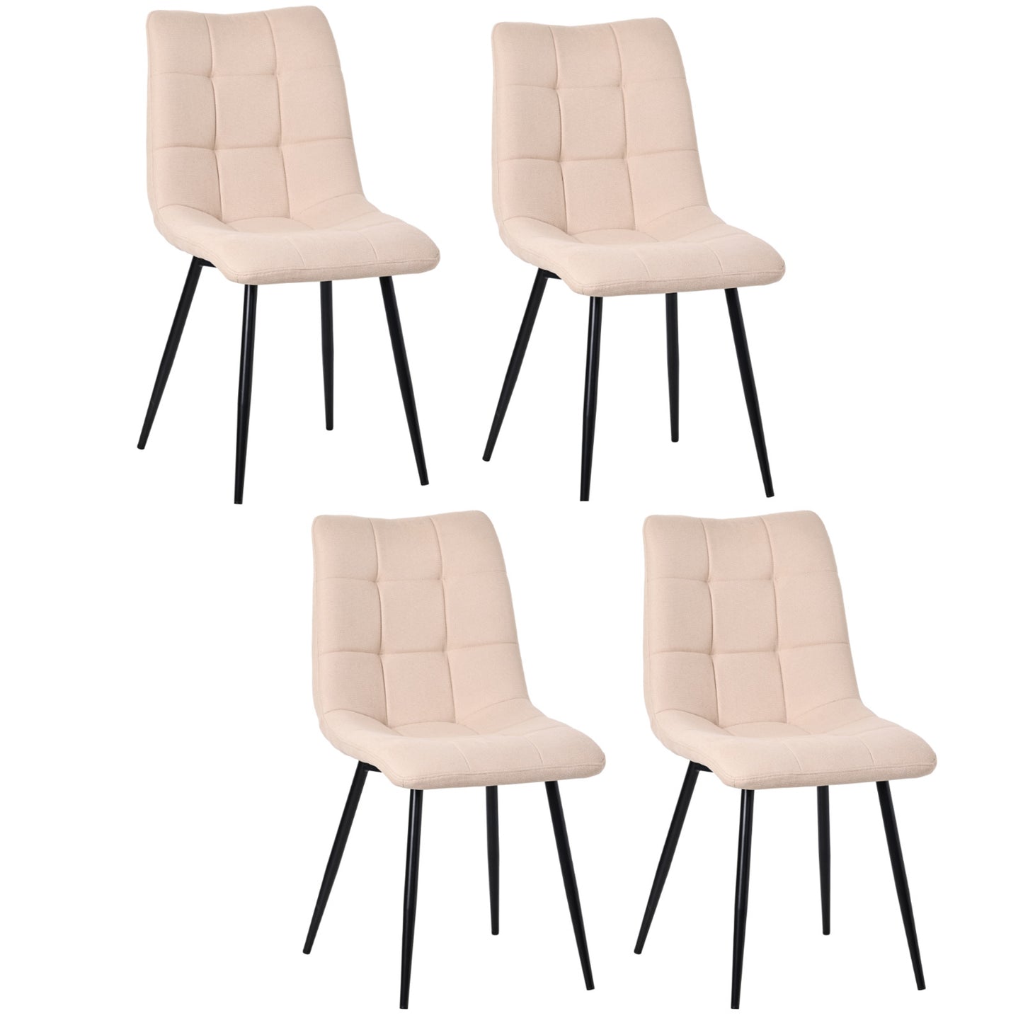 HOMAVO 4-Pack Modern Dining Chairs – Comfortable & Durable for Home or Office