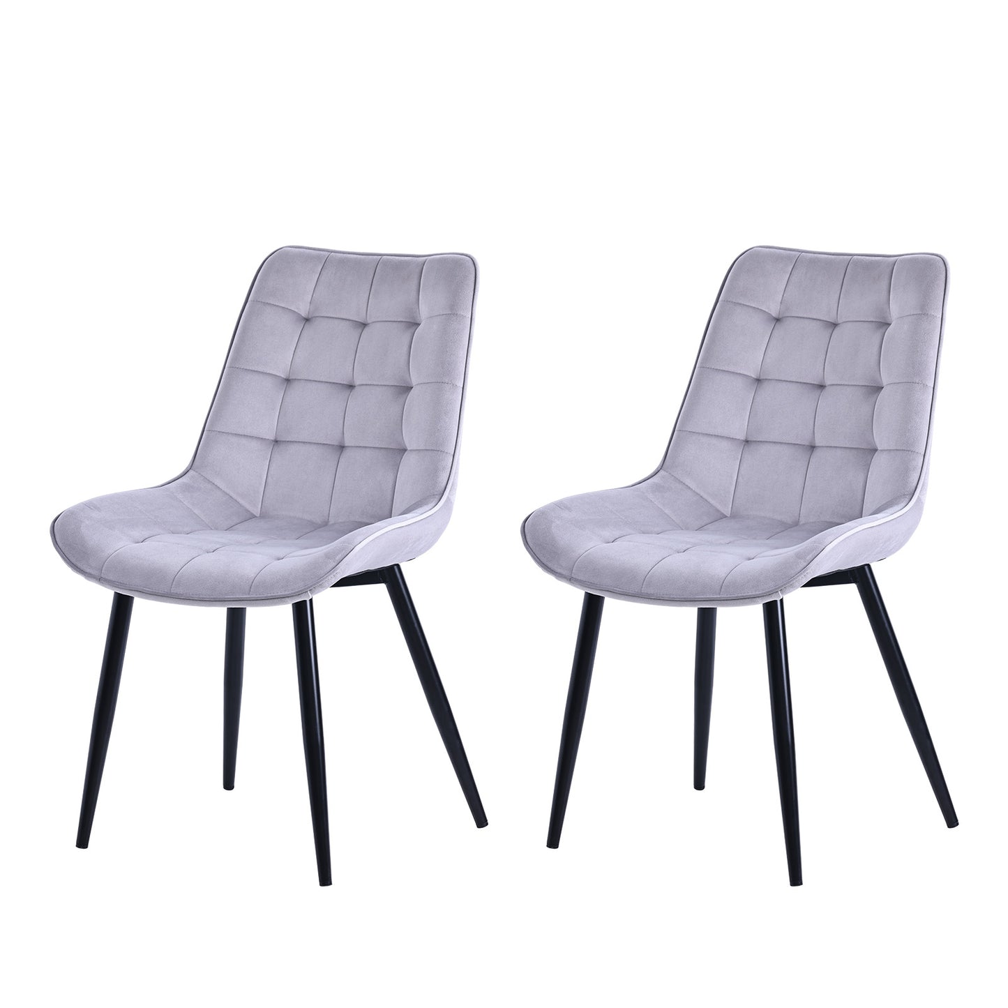 HOMAVO Set of 2 Modern Ergonomic Dining Chairs – Comfortable 47×43 cm Seat for Dining Room, Living Room & Office