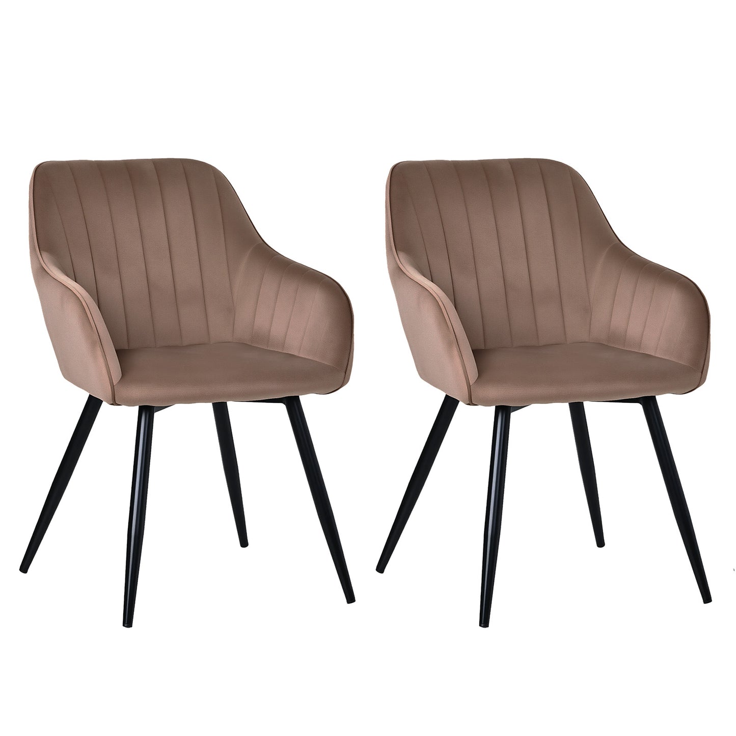 HOMAVO Set of 2 Modern Ergonomic Dining & Office Chairs – Comfortable Living Room Seating