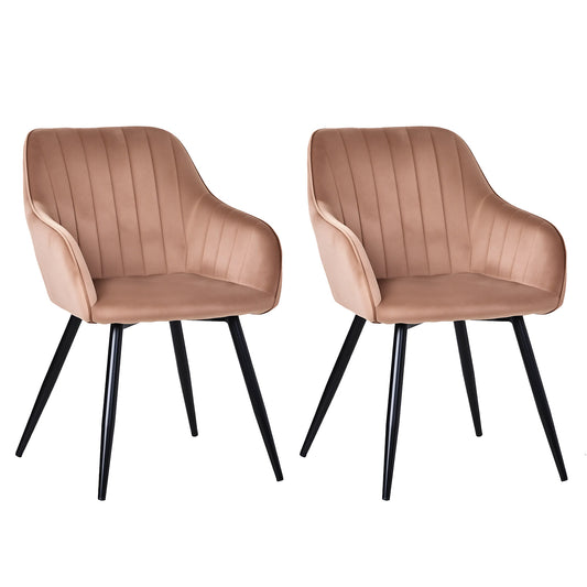 HOMAVO Set of 2 Modern Ergonomic Dining & Office Chairs – Comfortable Living Room Seating