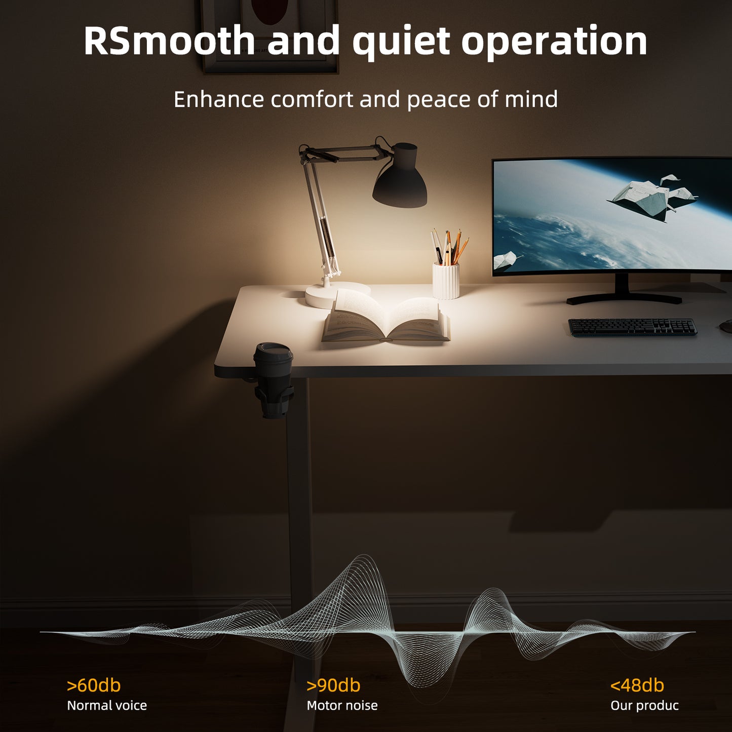 Height-Adjustable Sit-Stand Desk with memory Function and Anti-Collision, USB-A and Type-C Ports, Adjustable Height 70-119cm, Home Office Computer Desk