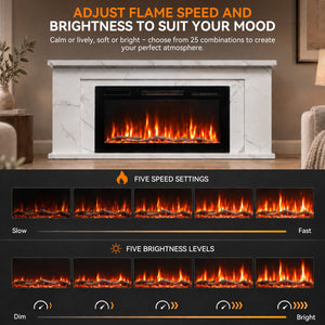 HOMAVO 36 in white app cabinet electric fireplace - image 8