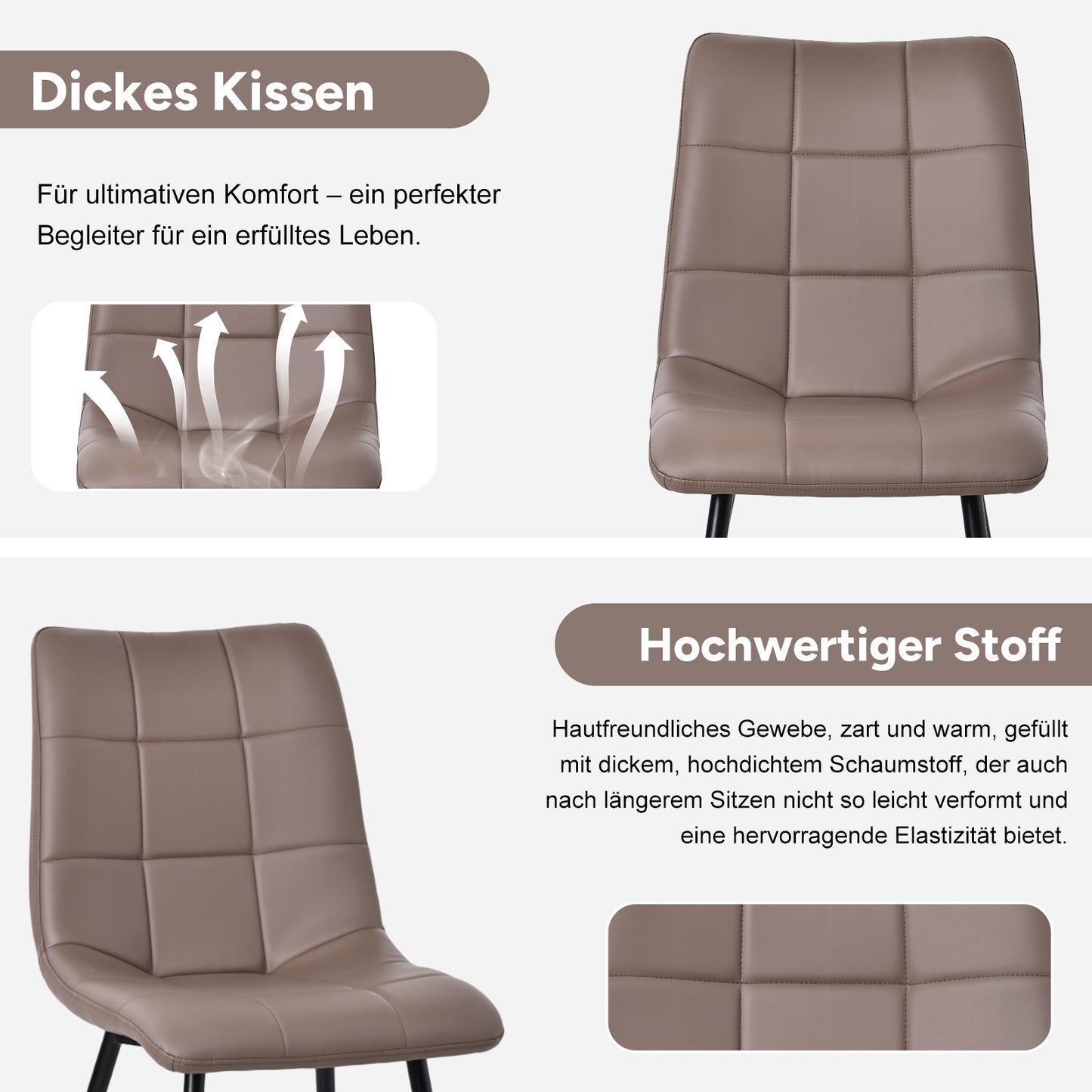 HOMAVO 4-Pack Modern Dining Chairs – Comfortable & Durable for Home or Office