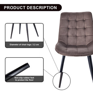 Upholstered Armless Dining Chairs – Sets of 2, 4 or 6