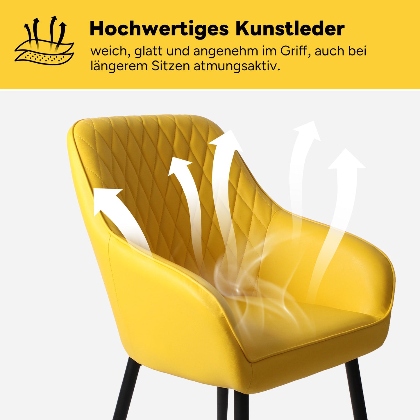 HOMAVO 2-Pack Modern Chairs – Comfortable & Easy to Assemble