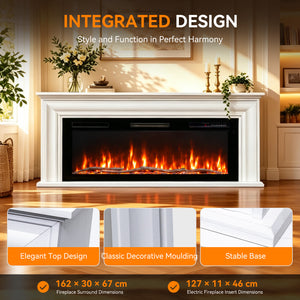 Electric Fireplace Cabinet with Remote Control — 14″ to 50″