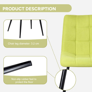 Upholstered Armless Dining Chairs – Sets of 2, 4 or 6