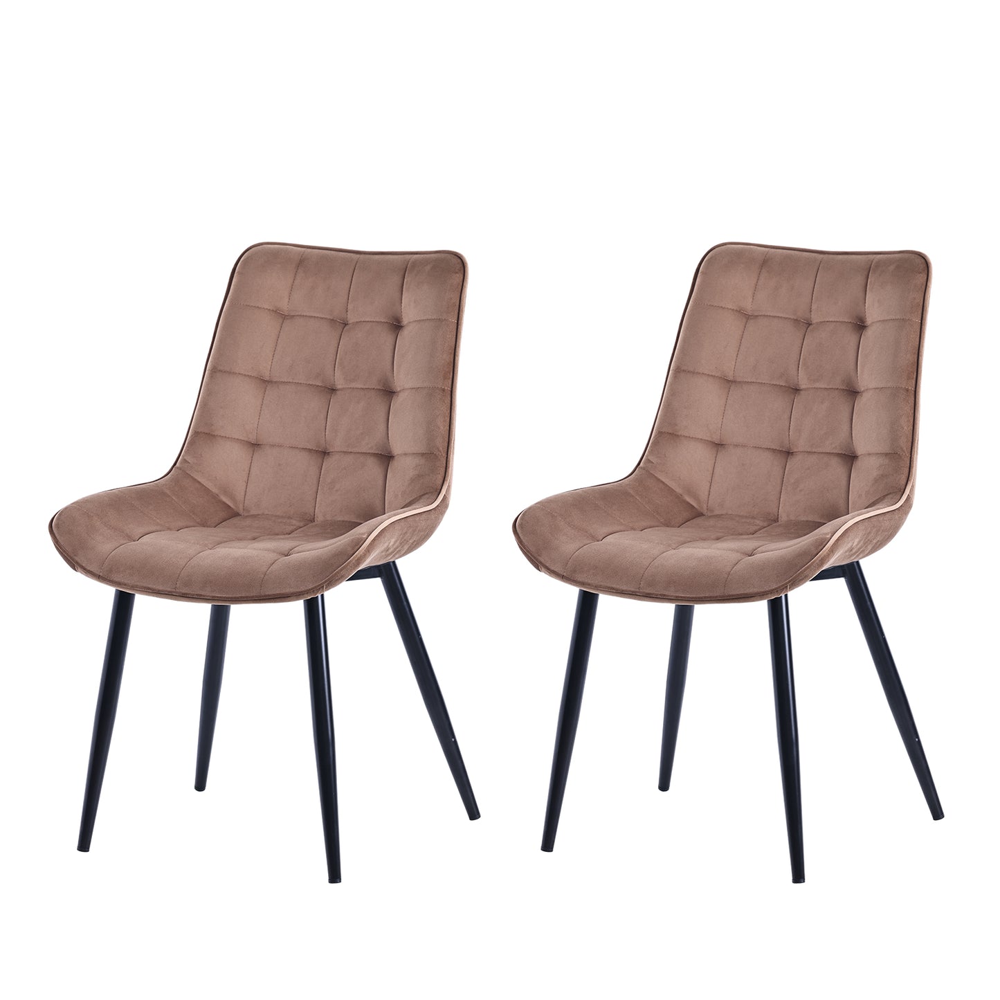 HOMAVO Set of 2 Modern Ergonomic Dining Chairs – Comfortable 47×43 cm Seat for Dining Room, Living Room & Office