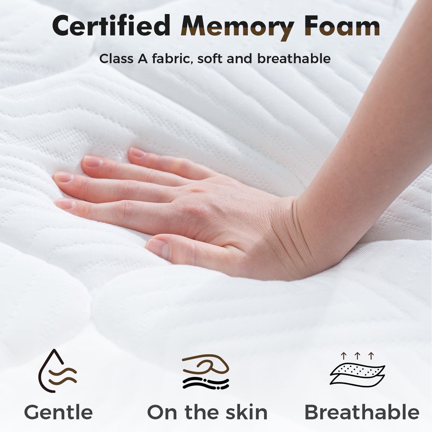 HOMAVO Pocket spring mattress, 7-zone spring mattress, Luxury mattress