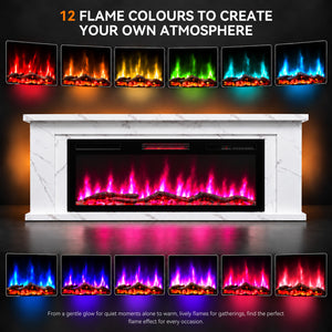 Electric Fireplace Cabinet with Remote Control — 14″ to 50″