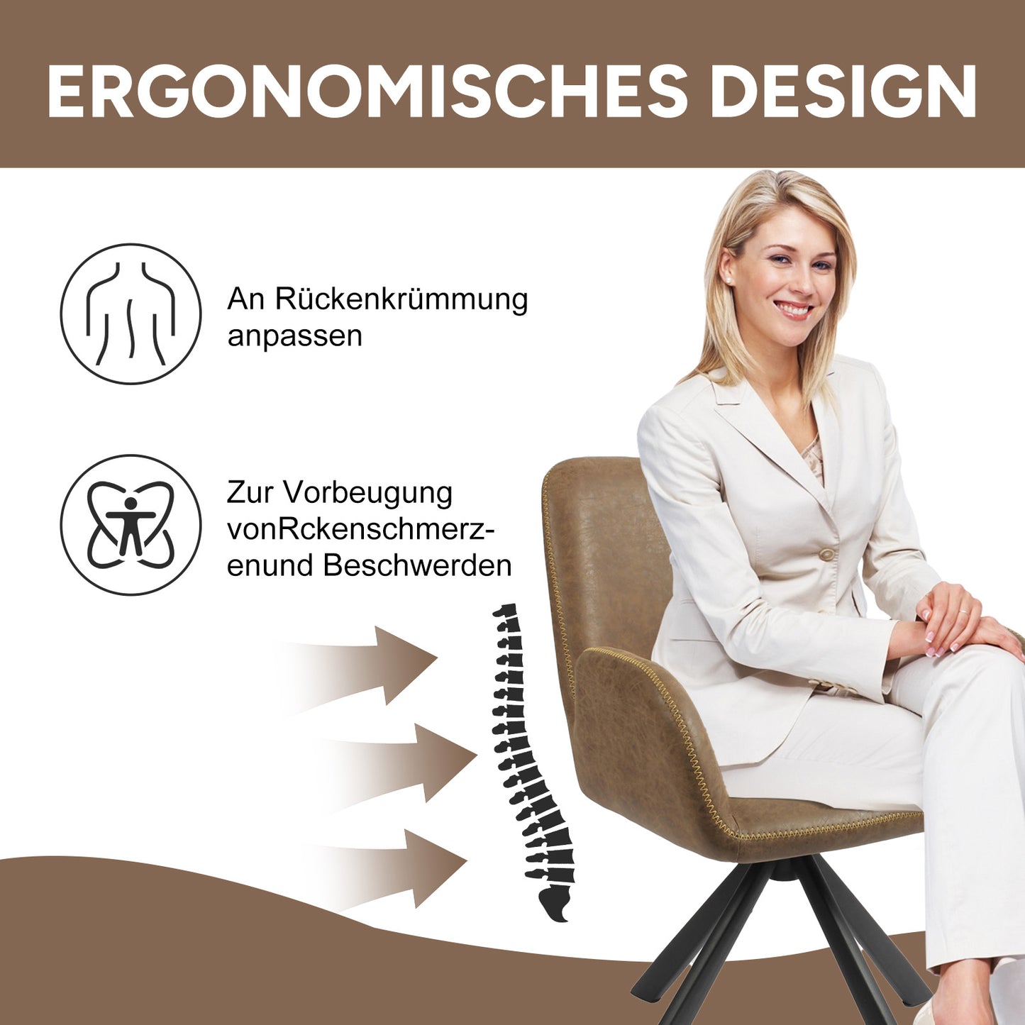 HOMAVO 2-Pack Modern Chairs – Comfortable, Wide Seat & Easy to Assemble