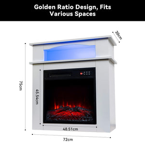 HOMAVO 18 in white LED cabinet electric fireplace - image 5