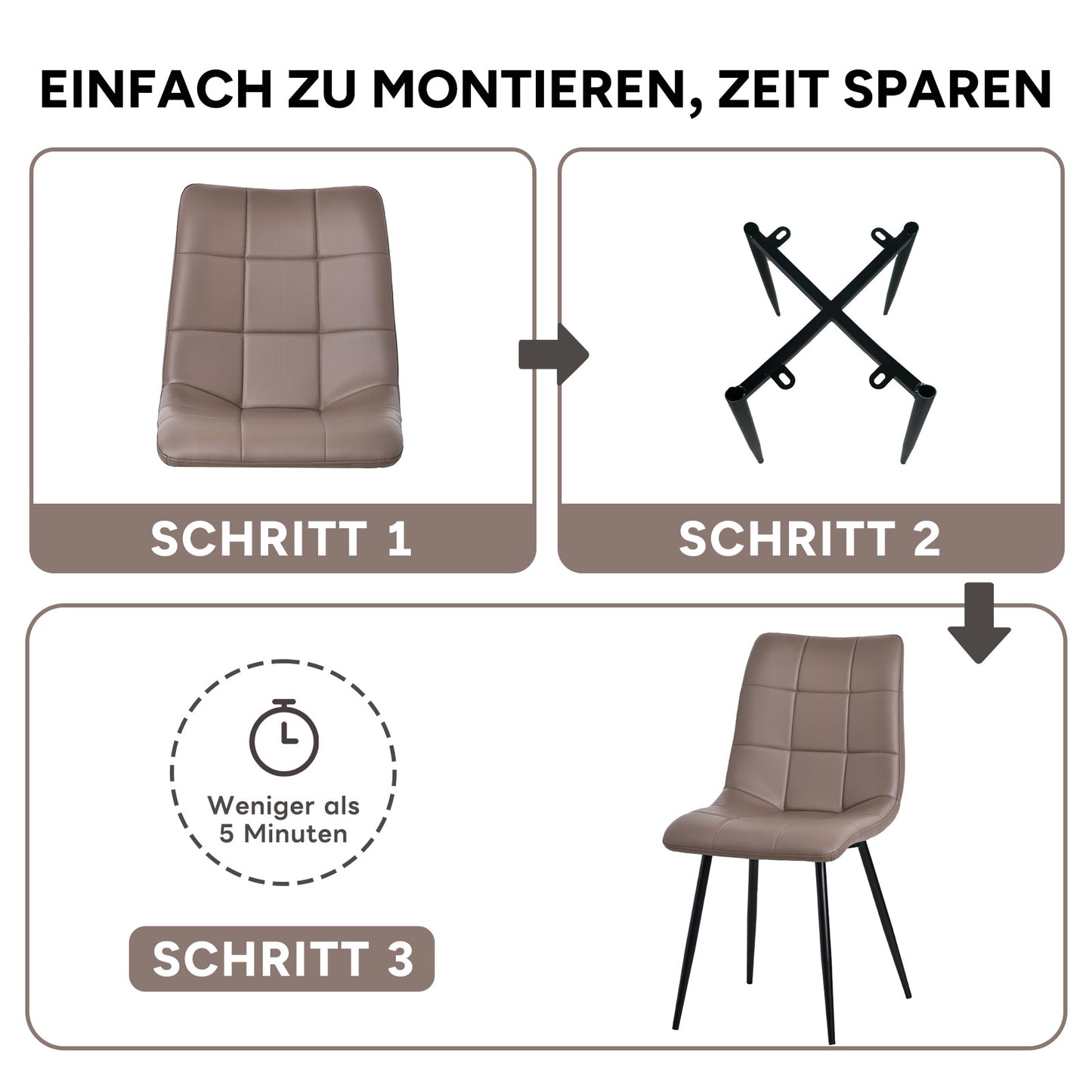 HOMAVO 4-Pack Modern Dining Chairs – Comfortable & Durable for Home or Office