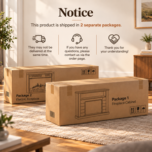Electric Fireplace Cabinet with Remote Control — 14″ to 50″