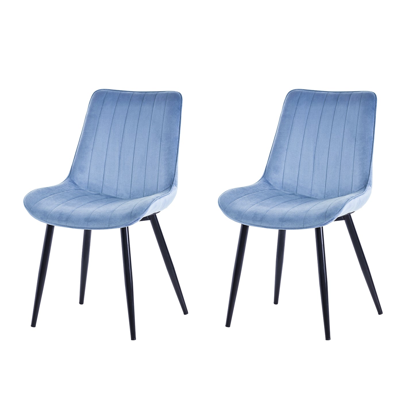 HOMAVO Set of 2 Modern Dining Chairs – Ergonomic Upholstered Chairs for Dining Room, Living Room, or Office (Seat 47×43 cm)