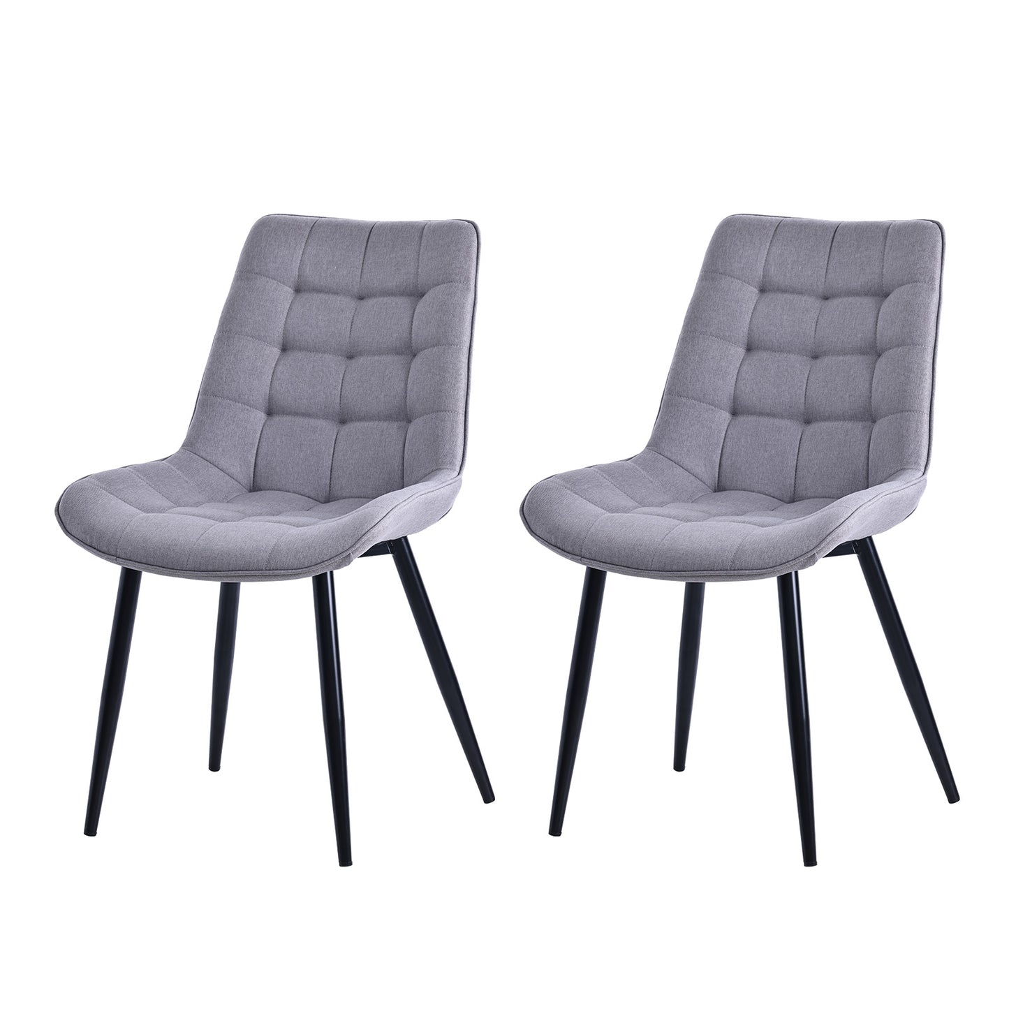 HOMAVO Set of 2 Modern Ergonomic Dining Chairs – Comfortable 47×43 cm Seat for Dining Room, Living Room & Office