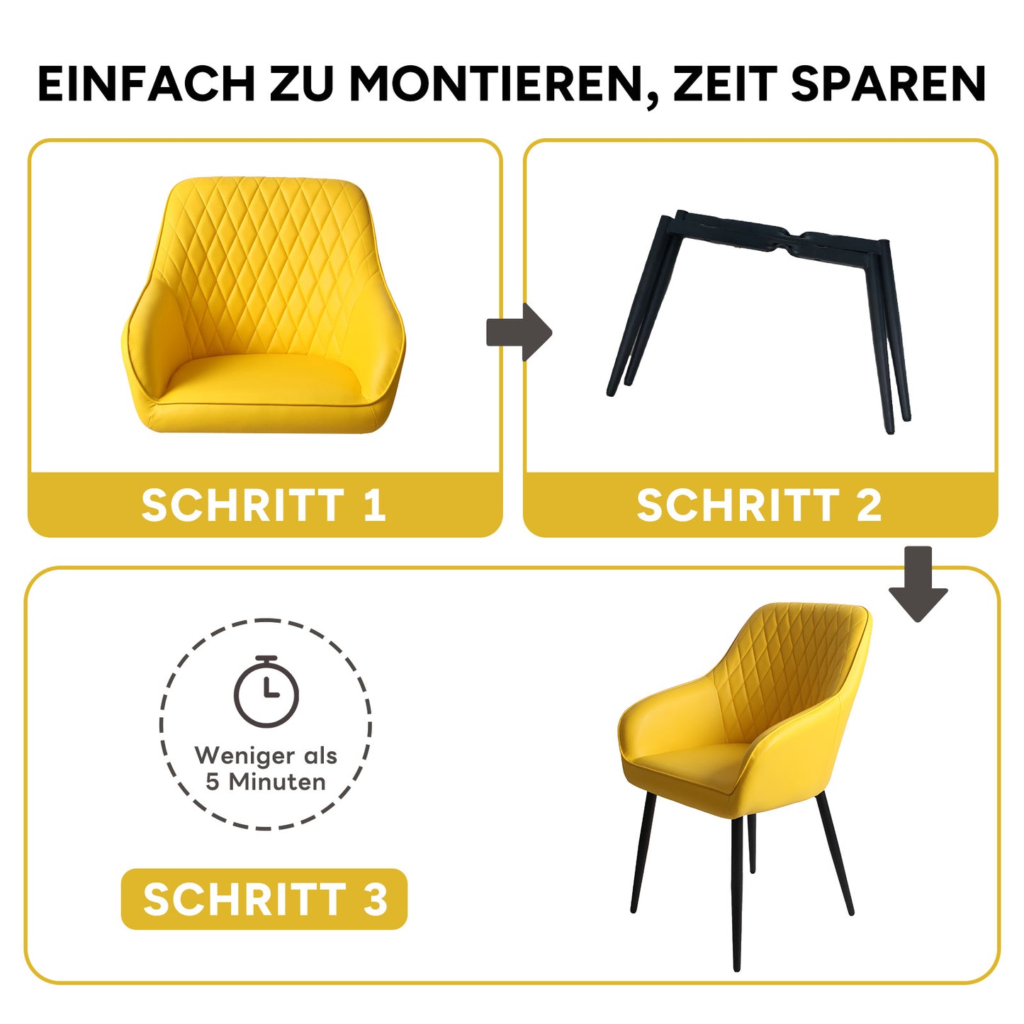HOMAVO 2-Pack Modern Chairs – Comfortable & Easy to Assemble