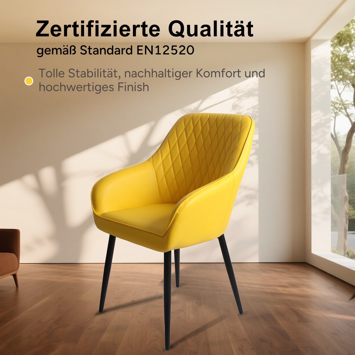HOMAVO 2-Pack Modern Chairs – Comfortable & Easy to Assemble