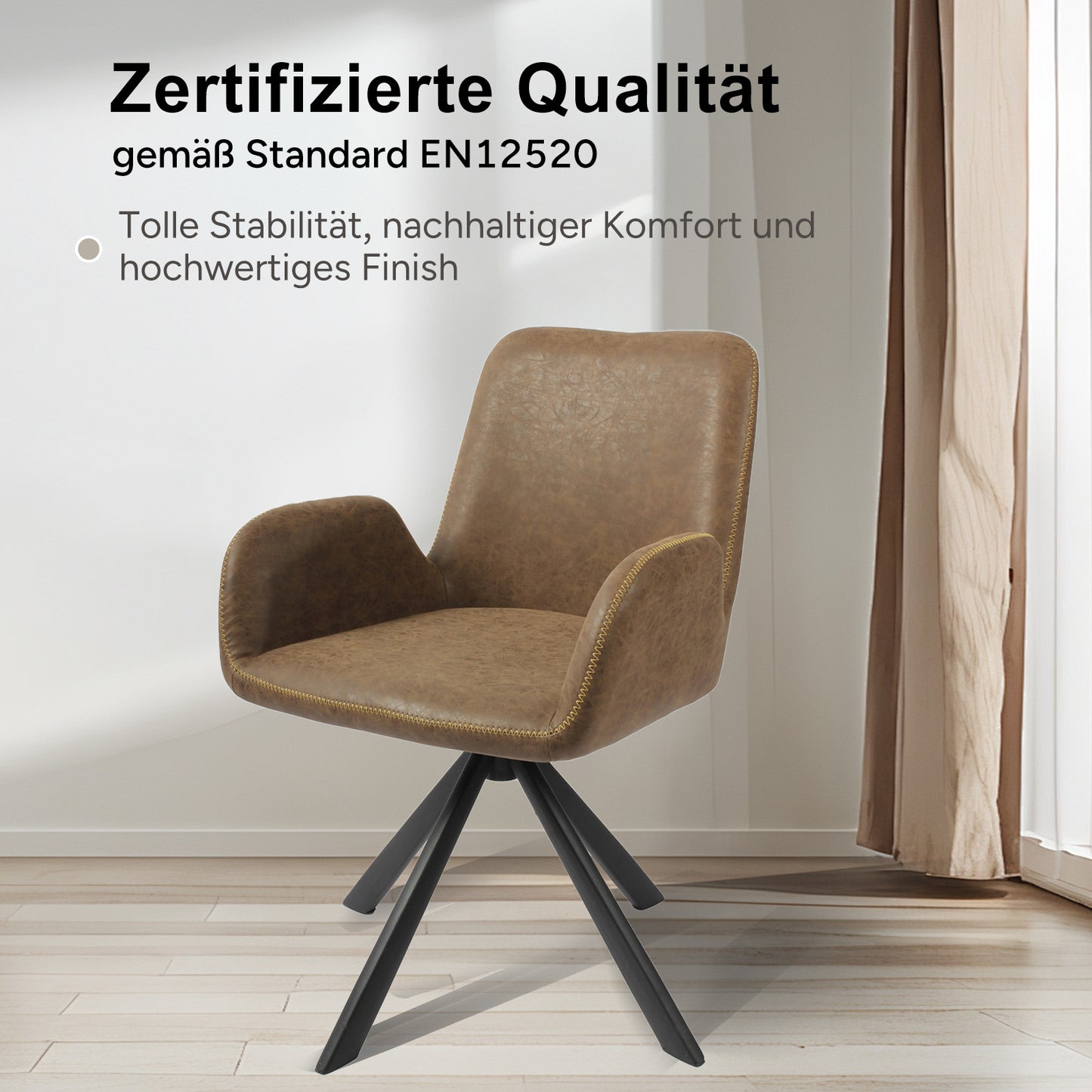 HOMAVO 2-Pack Modern Chairs – Comfortable, Wide Seat & Easy to Assemble