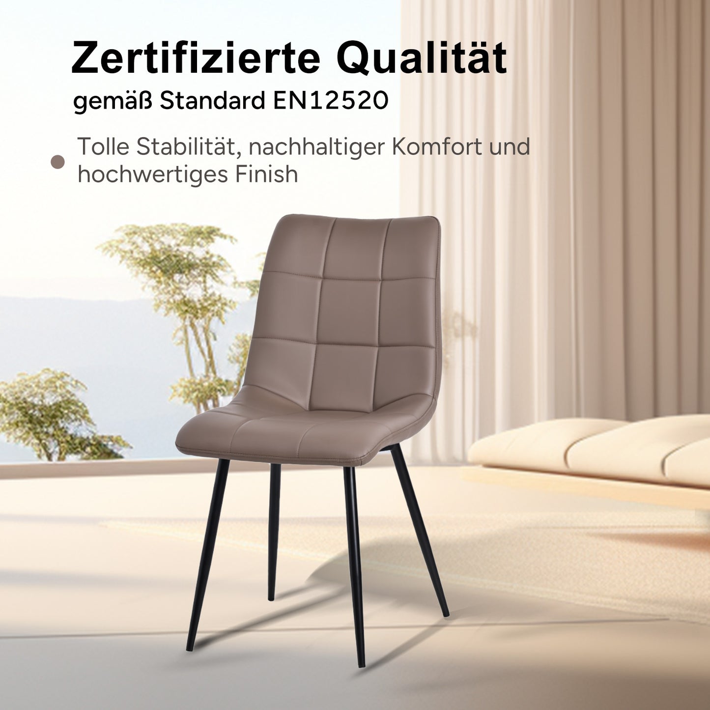HOMAVO 4-Pack Modern Dining Chairs – Comfortable & Durable for Home or Office