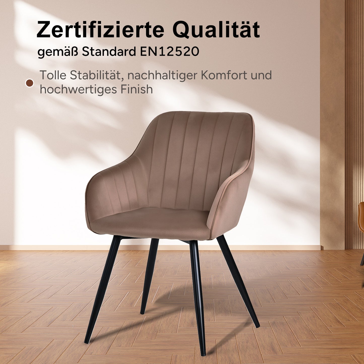HOMAVO Set of 2 Modern Ergonomic Dining & Office Chairs – Comfortable Living Room Seating