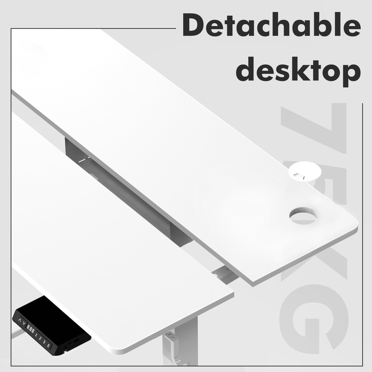 Height-Adjustable Sit-Stand Desk with memory Function and Anti-Collision, USB-A and Type-C Ports, Adjustable Height 70-119cm, Home Office Computer Desk