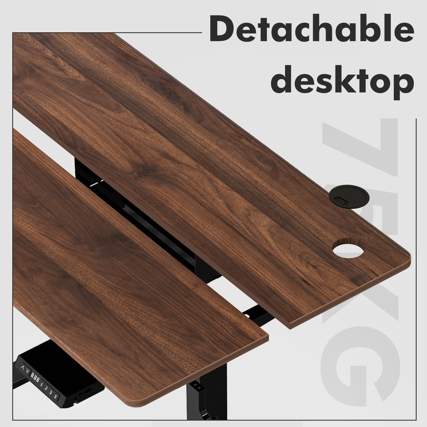 Height-Adjustable Sit-Stand Desk with memory Function and Anti-Collision, USB-A and Type-C Ports, Adjustable Height 69-120cm, Home Office Computer Desk