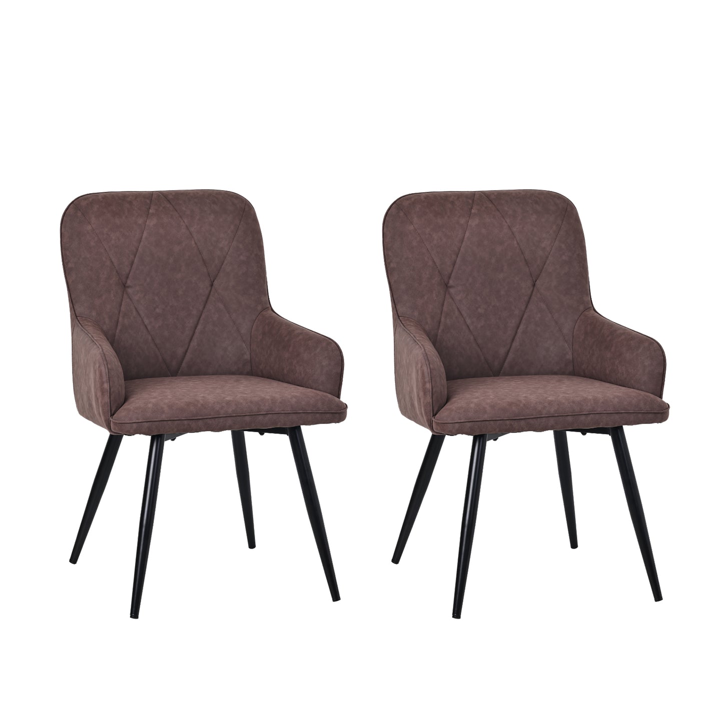 HOMAVO Set of 2 Modern Dining, Living Room & Office Chairs – Ergonomic & Durable Seating