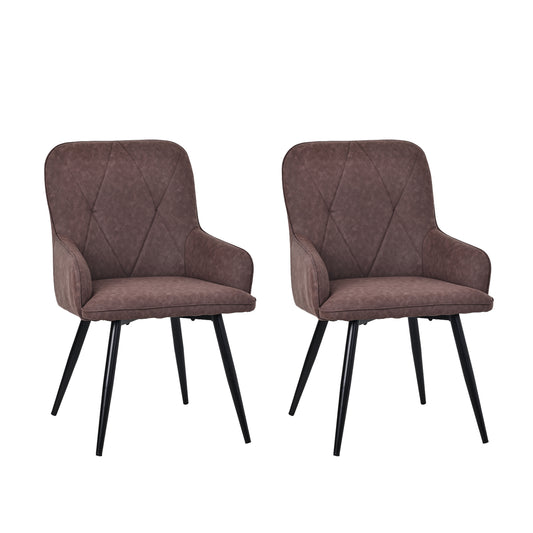 HOMAVO Set of 2 Modern Dining, Living Room & Office Chairs – Ergonomic & Durable Seating