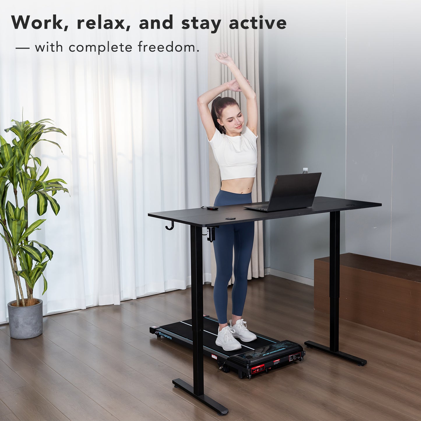 Sit-Stand Desk, Electrically Height-Adjustable Desk with Memory Function and Anti-Collision Technology, Sturdy and Durable, Quiet Motor, Height Range 70–117 cm