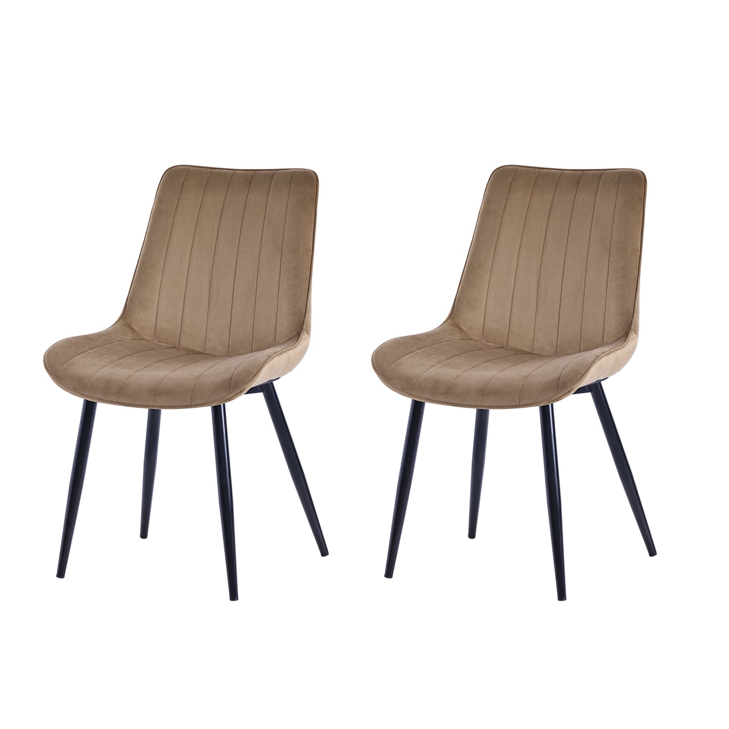 HOMAVO Set of 2 Modern Dining Chairs – Ergonomic Upholstered Chairs for Dining Room, Living Room, or Office (Seat 47×43 cm)
