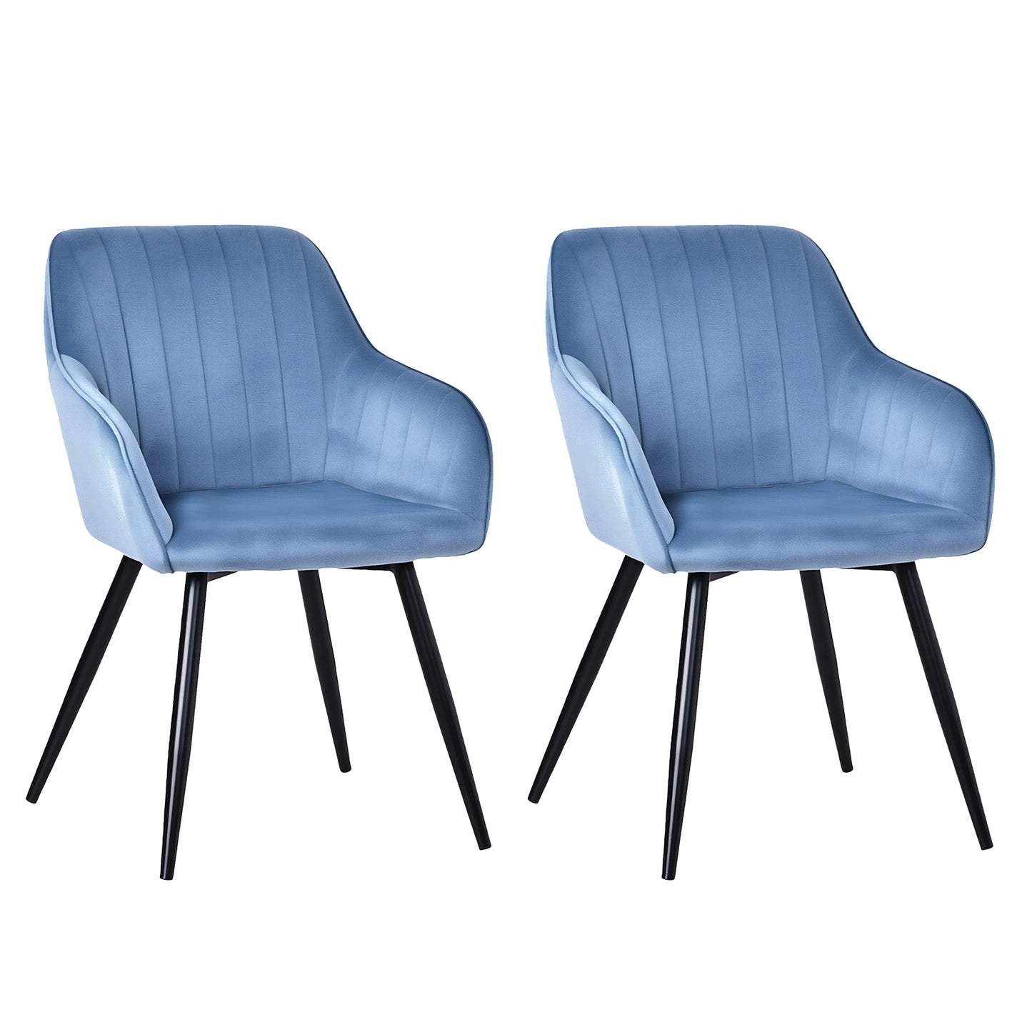 HOMAVO Set of 2 Modern Ergonomic Dining & Office Chairs – Comfortable Living Room Seating