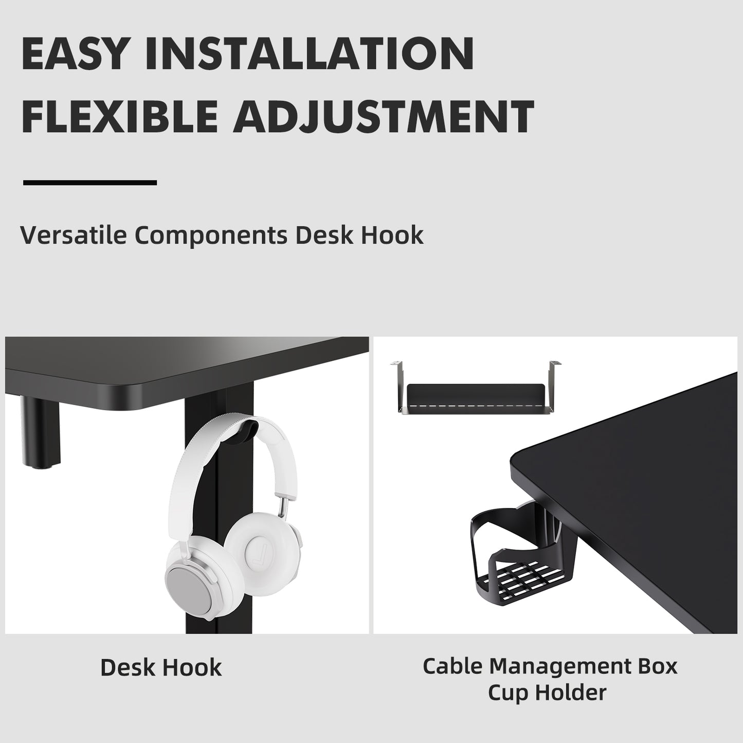 Height-Adjustable Sit-Stand Desk with memory Function and Anti-Collision, USB-A and Type-C Ports, Adjustable Height 70-119cm, Home Office Computer Desk