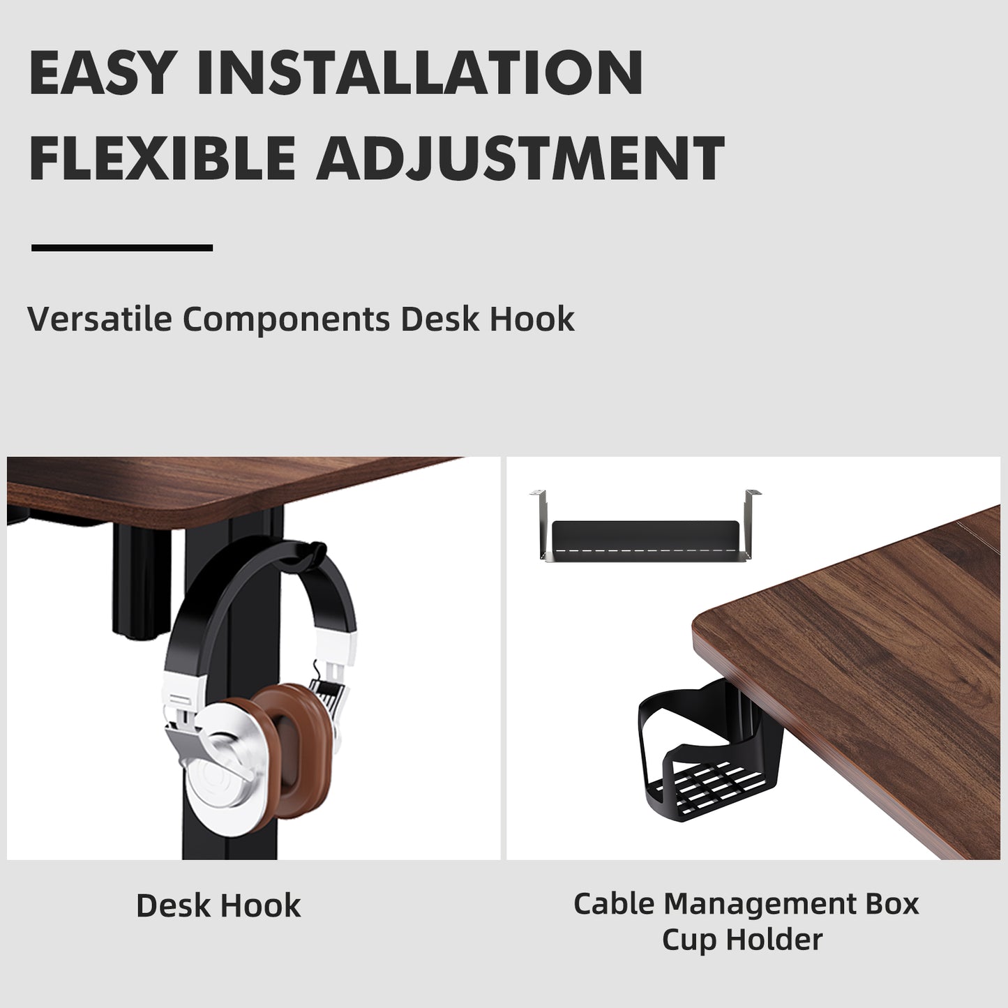Height-Adjustable Sit-Stand Desk with memory Function and Anti-Collision, USB-A and Type-C Ports, Adjustable Height 69-120cm, Home Office Computer Desk