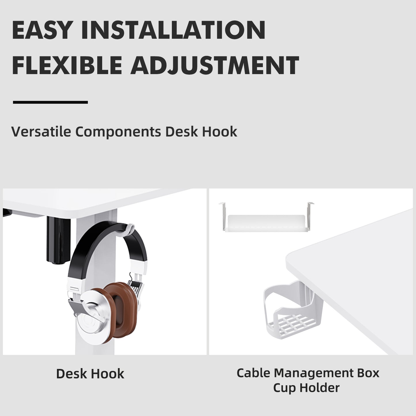 Height-Adjustable Sit-Stand Desk with memory Function and Anti-Collision, USB-A and Type-C Ports, Adjustable Height 70-119cm, Home Office Computer Desk