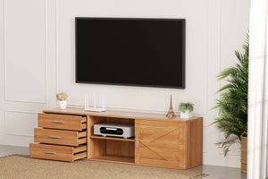 Modernes TV-Lowboard mit Schiebetür-Stauraum, 160–180 cm