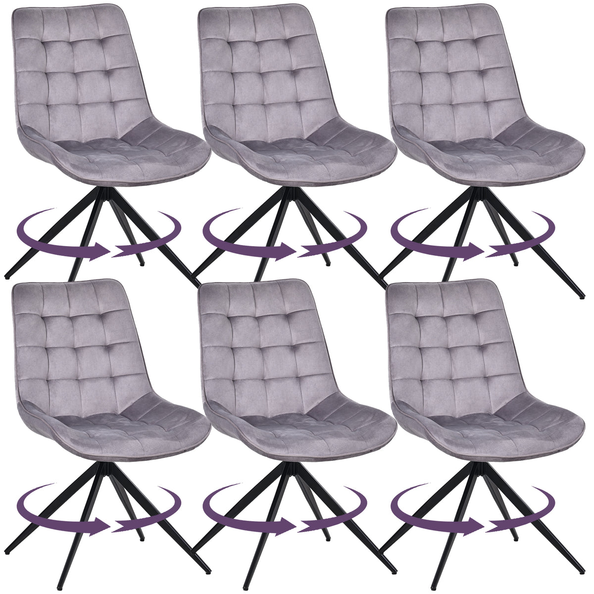 Upholstered Armless Dining Chairs – Sets of 2, 4 or 6