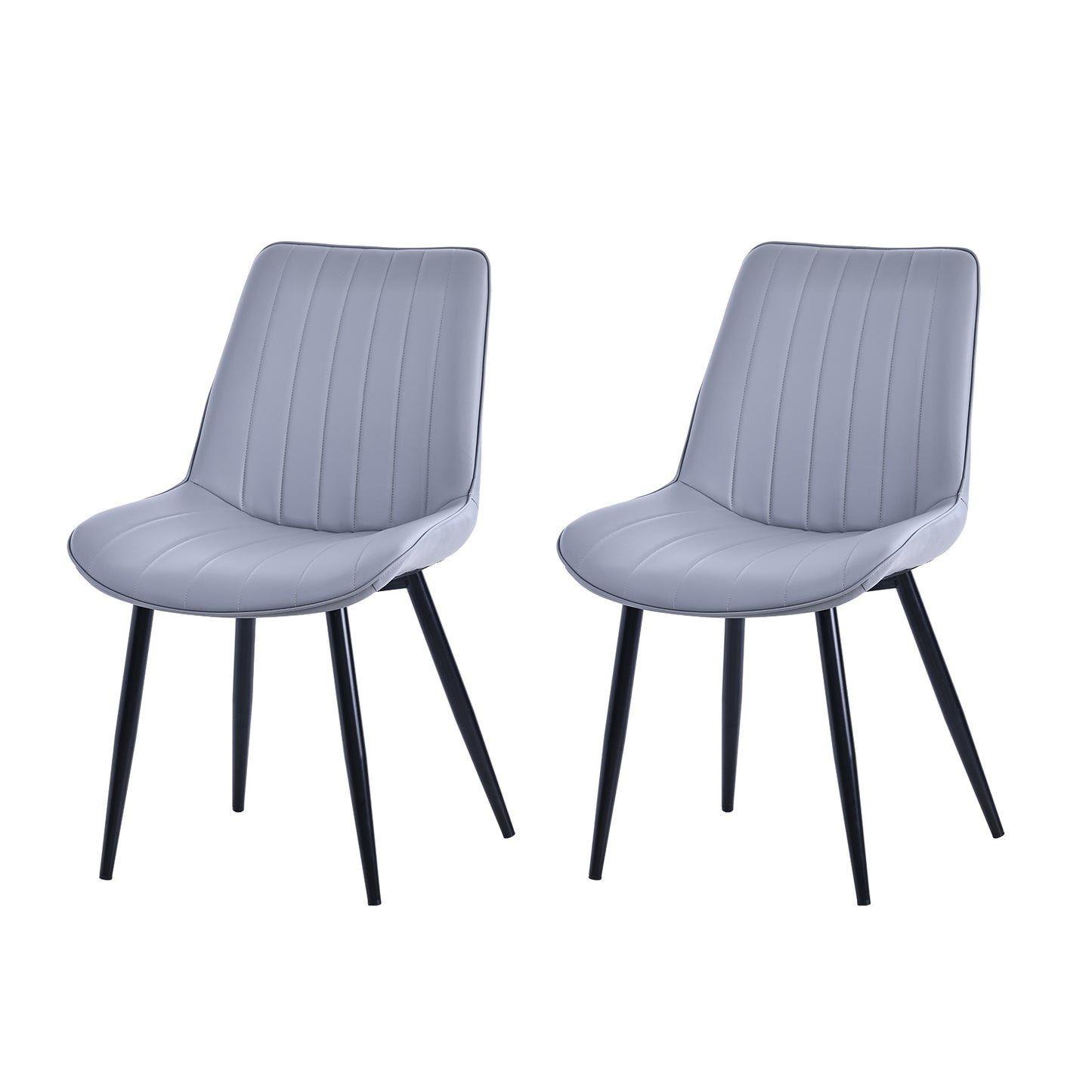 HOMAVO Set of 2 Modern Dining Chairs – Ergonomic Upholstered Chairs for Dining Room, Living Room, or Office (Seat 47×43 cm)