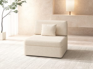 Modulares Ecksofa mit verstecktem Stauraum und Chenille-Bezug