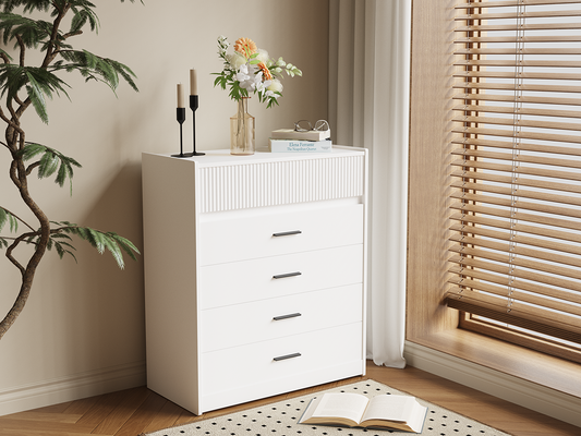 HOMAVO Dresser 74×90 cm – Modern Storage Cabinet with 6 Spacious Drawers and Easy-Clean Surface