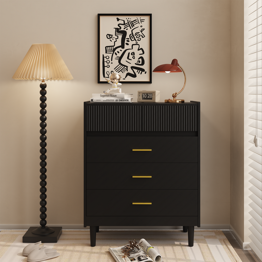 HOMAVO Modern Chest of Drawers 74×90cm – 5 Spacious Drawers, Easy-to-Clean Surface, Stylish Storage Cabinet